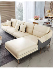 Load image into Gallery viewer, L-SHAPE LEATHER SOFA