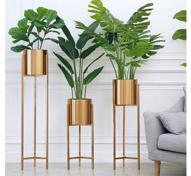 ROXEY GOLD FLOWER POT