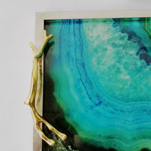 Load image into Gallery viewer, EMERALD AGATE DECOR TRAY