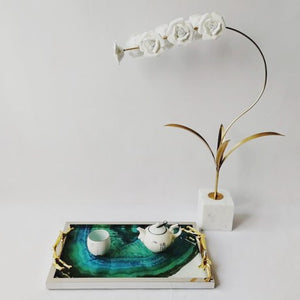 EMERALD AGATE DECOR TRAY