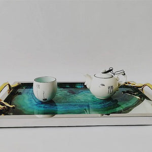 EMERALD AGATE DECOR TRAY