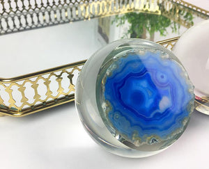 AGATE BALL ORNAMENT (SET OF 2)