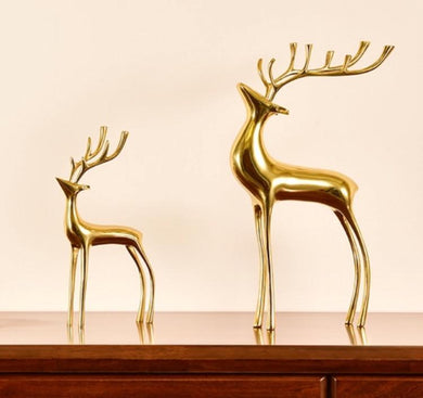 ECO PLAIN DEER DECOR SET OF 2