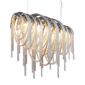 BELINE ALUMINUM CHAIN CHANDELIER