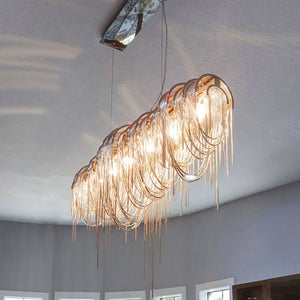 BELINE ALUMINUM CHAIN CHANDELIER