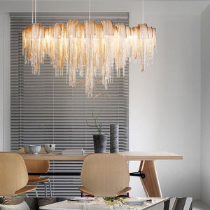 BELINE ALUMINUM CHAIN CHANDELIER