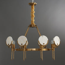 Load image into Gallery viewer, Hazal Marble Gold Chandelier