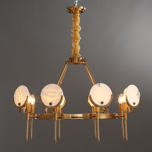 Hazal Marble Gold Chandelier