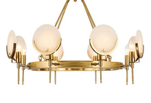 Load image into Gallery viewer, Hazal Marble Gold Chandelier