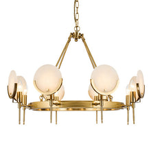 Load image into Gallery viewer, Hazal Marble Gold Chandelier