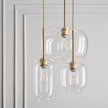 Load image into Gallery viewer, Cora Combination Glass Chandelier with Edison LED Bulbs