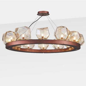 Kenya-Brown Glass Chandelier