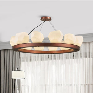 Kenya-Brown Glass Chandelier