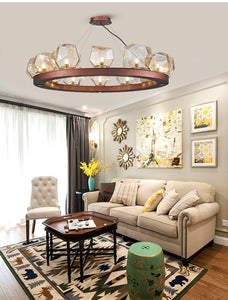 Kenya-Brown Glass Chandelier