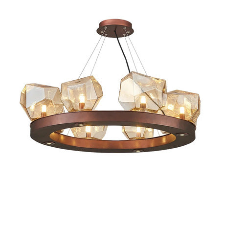 Kenya-Brown Glass Chandelier