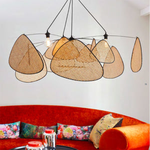 RATTAN POSTMODERN CHANDELIER