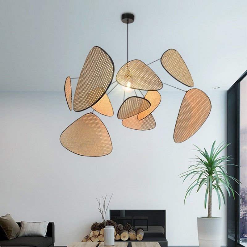 RATTAN POSTMODERN CHANDELIER