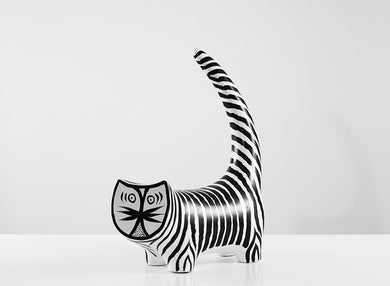 IRMA STRIPED FLAT FACE CAT ORNAMENT