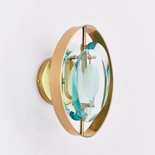 Load image into Gallery viewer, PRECIE POST MODERN GREEN CRYSTAL WALL SCONCE