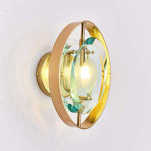 Load image into Gallery viewer, PRECIE POST MODERN GREEN CRYSTAL WALL SCONCE