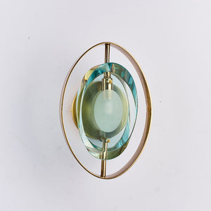 PRECIE POST MODERN GREEN CRYSTAL WALL SCONCE