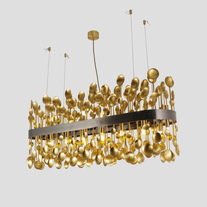 ROWI ALL-COPPER MODERN AMERICAN CHANDELIER