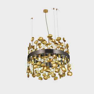 ROWI ALL-COPPER MODERN AMERICAN CHANDELIER