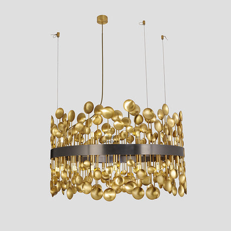 ROWI ALL-COPPER MODERN AMERICAN CHANDELIER