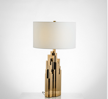 Load image into Gallery viewer, FUNM 27.5&quot; Pleated Metal Table lamp