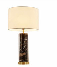 Load image into Gallery viewer, TAI 27.5&quot; Black Marble Table Lamp