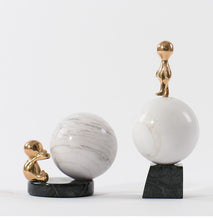 Load image into Gallery viewer, Orion Geometric Marble Ball Ornament (SET OF 2)