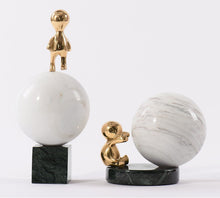 Load image into Gallery viewer, Orion Geometric Marble Ball Ornament (SET OF 2)