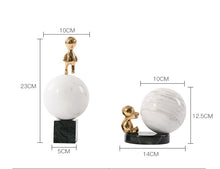 Load image into Gallery viewer, Orion Geometric Marble Ball Ornament (SET OF 2)