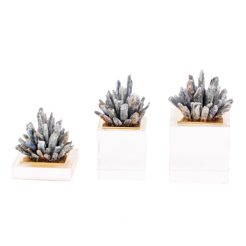 Lolite Crystal Stone Ornament (SET OF 2)