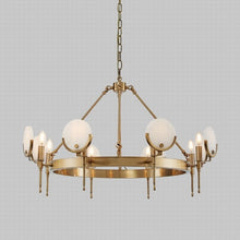 Load image into Gallery viewer, Hazal Marble Gold Chandelier