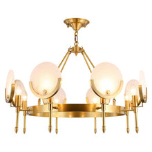 Load image into Gallery viewer, Hazal Marble Gold Chandelier