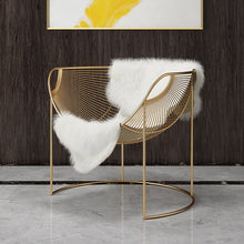 Load image into Gallery viewer, REYNA GOLD IRON WROUGHT CHAIR